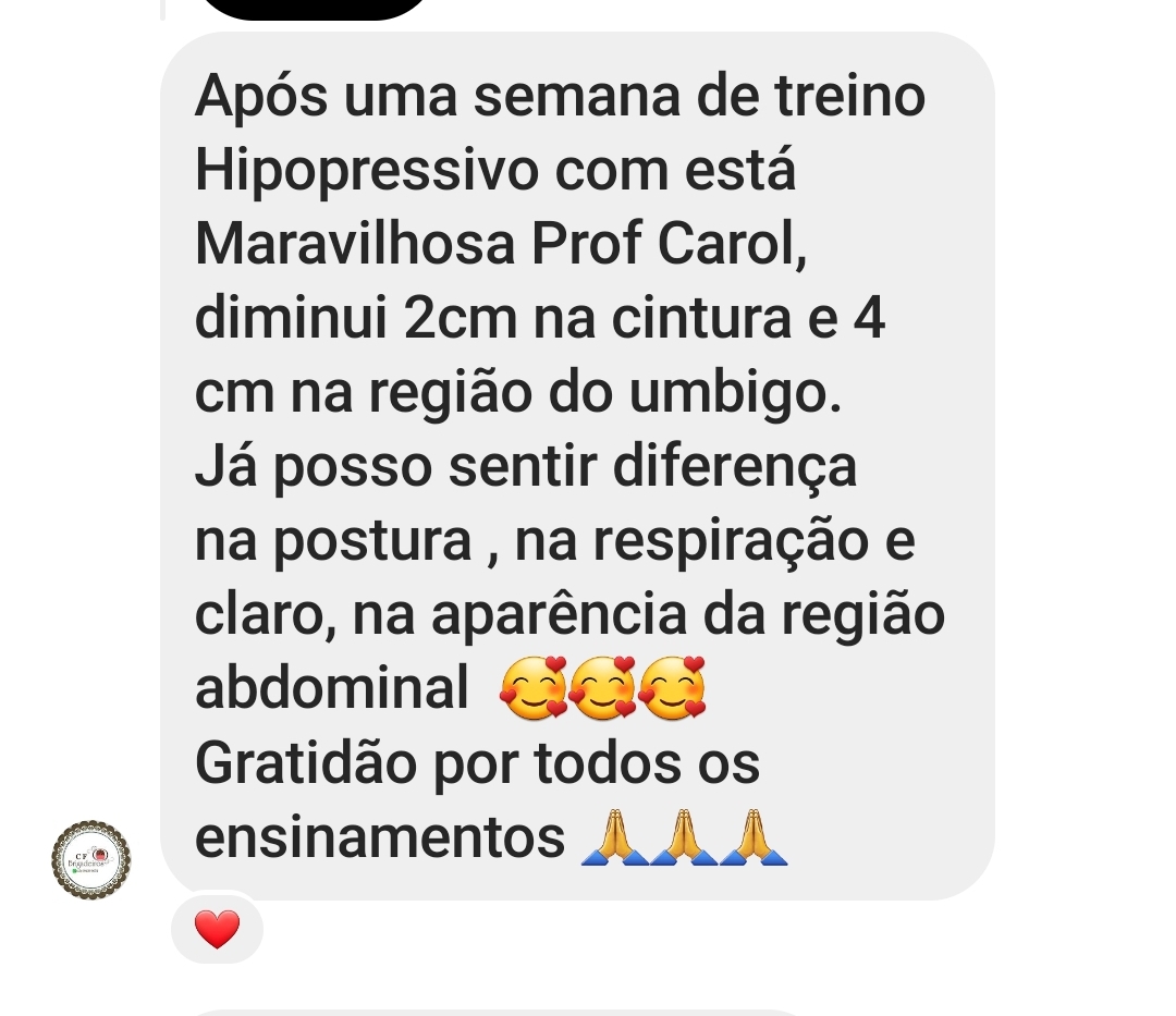 Depoimento: perdeu 2cm na cintura e 4cm na região do umbigo